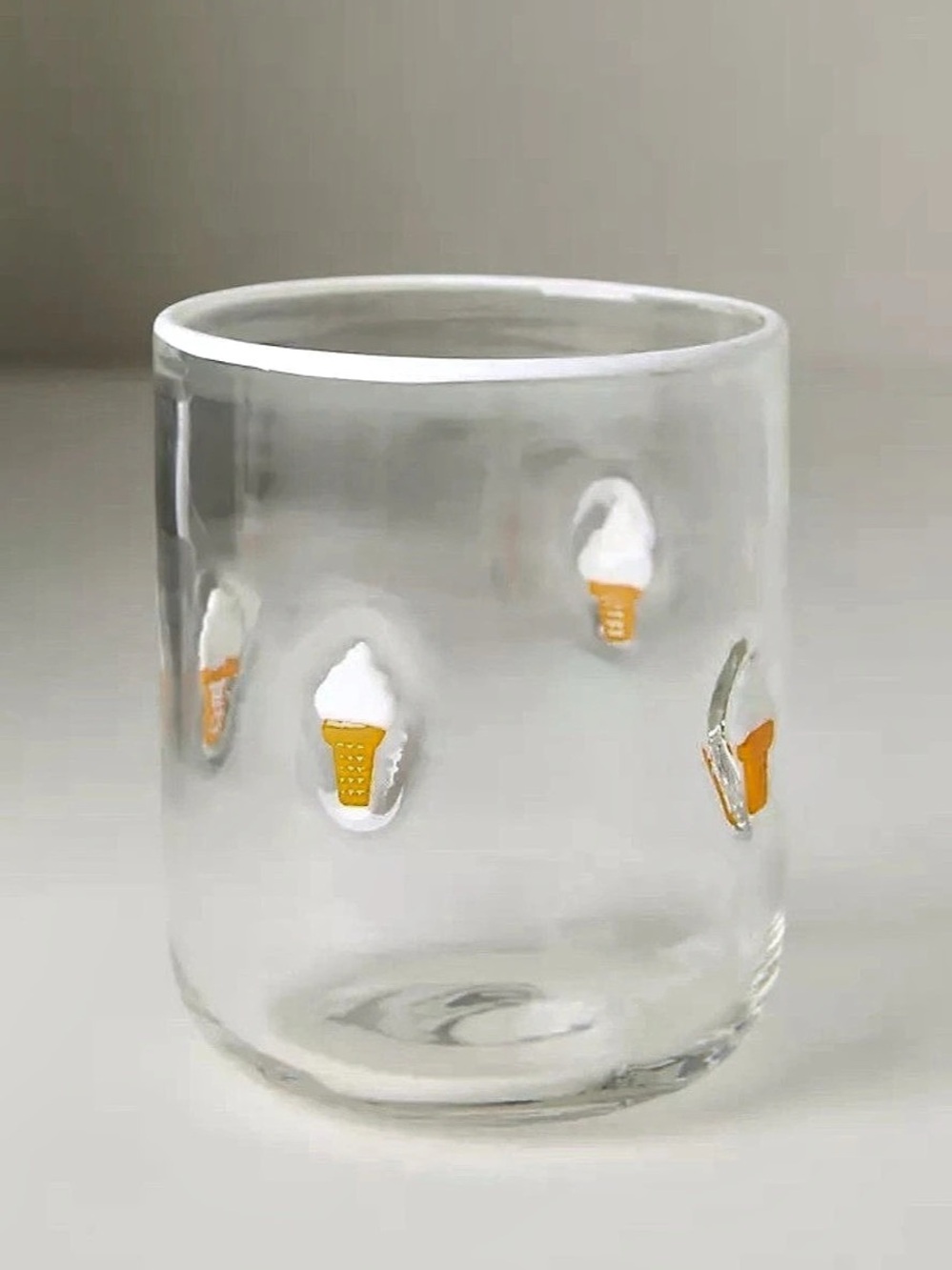 Anthropologie Ice Cream Cone Icon Glass